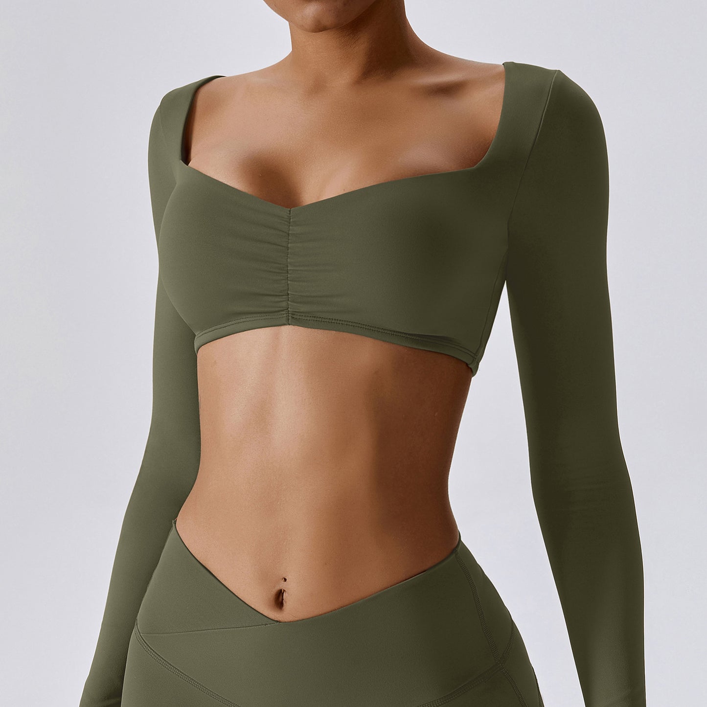 Spring Tight Long Sleeve Yoga Dress Smock Outdoor Sports T-Shirt Running Nude Fitness Wear Women's Top