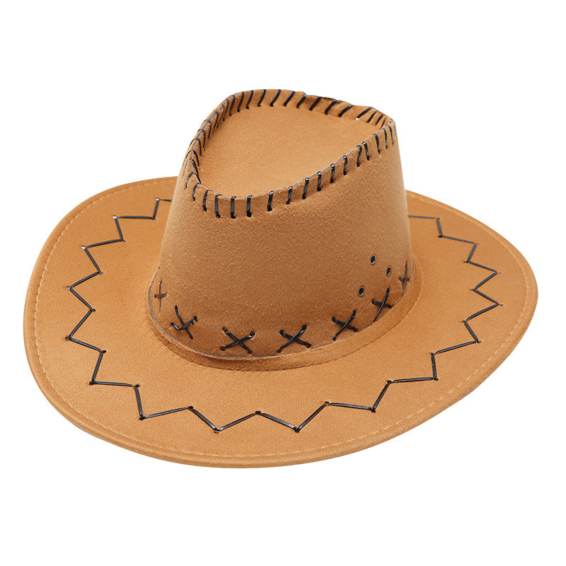 Western Cowboy Hat Male Summer Outdoor Sun Hat Grassland Mongolian Hat Knight Hat Travel Hat Stage Prop Hat Woman