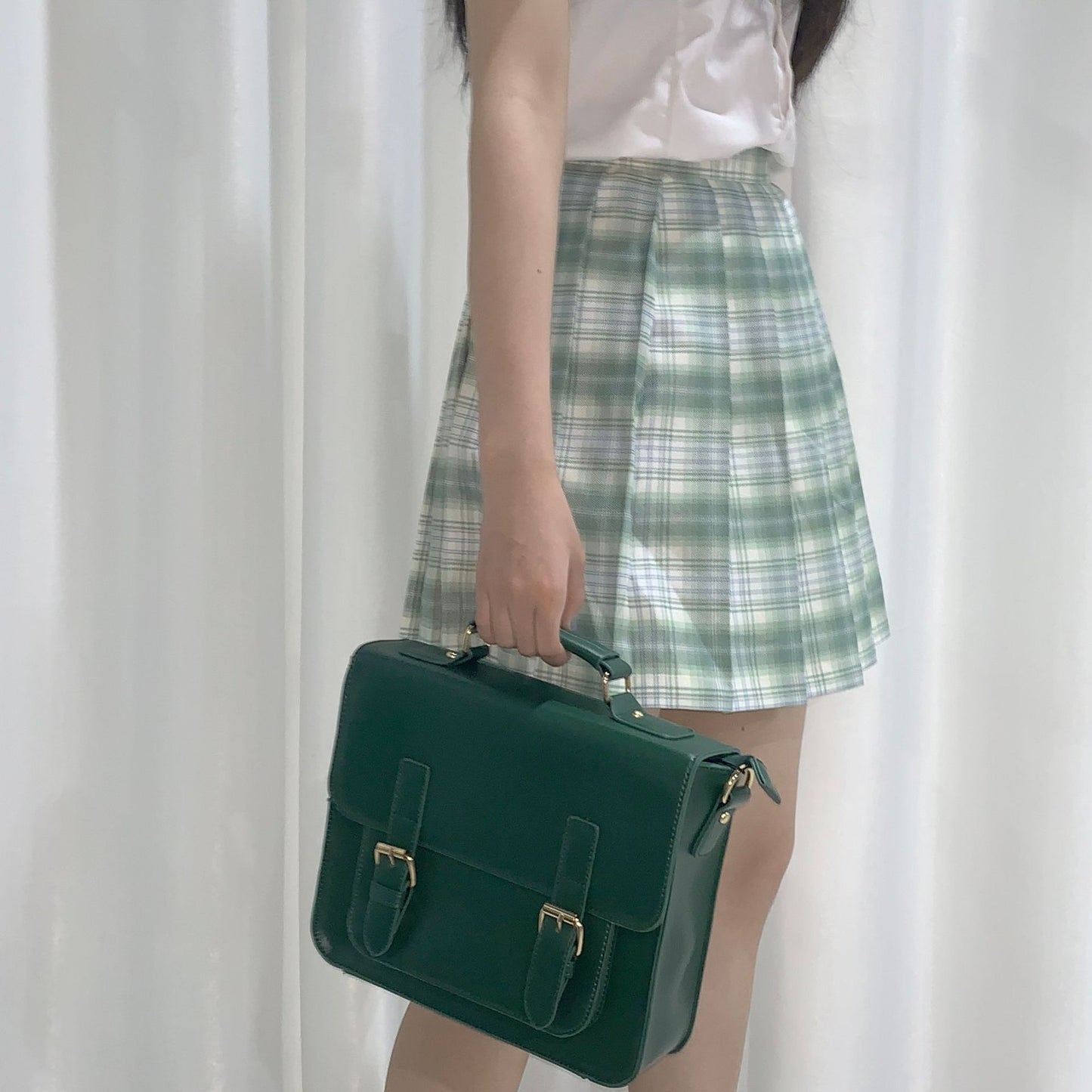 Cambridge Bag Small Napa Pu Leather Women's Bag Diagonal Span Shoulder Backpack Square Cross Backpack Jk Uniform Bag