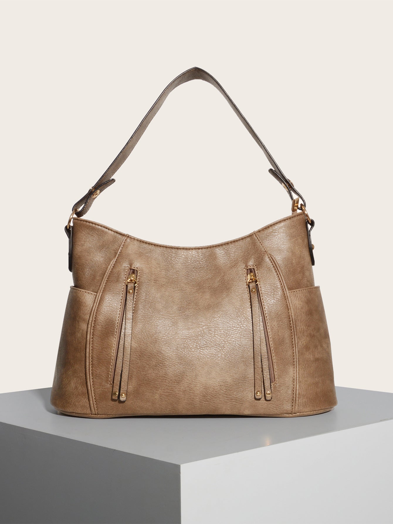 Retro Tote Bag Double Zipper Tassel Female Hand Bill Shoulder Bag Female Bag