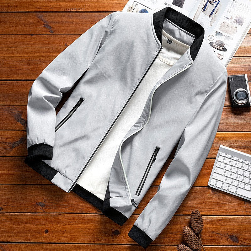 Men's Jacket Spring And Autumn New Version Of Baseball Clothes On The Clothes Plus Fleece Jacket Men's Cargo Coat