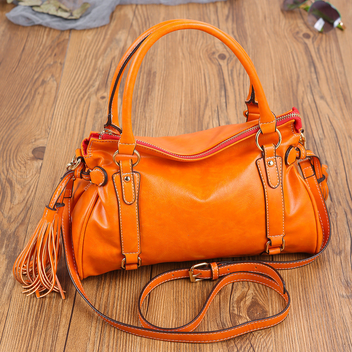 Retro Soft Touch Hand Bill Shoulder Crossbody Women's Bag Multi-Color For
