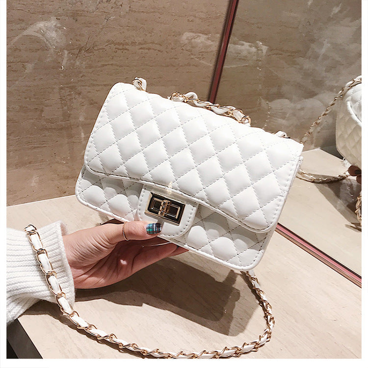 Bag Woman New Fashion Version Ringer Chain Bag Single Shoulder Oblique Cross Bag Female Bag All Match Small Square Bag