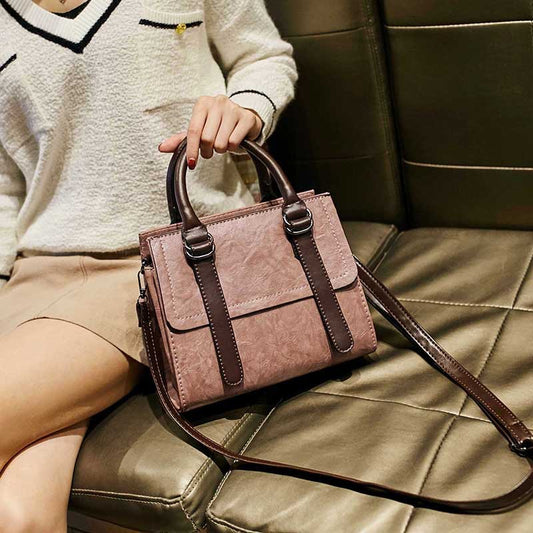 Women's Handbag Fashion Color Contrast New Crossbody Large Capacity Retro Trend Temperament Sense Bag