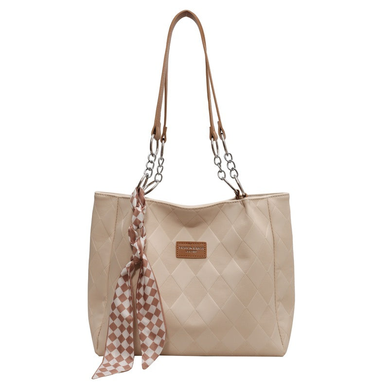 New White Bag Fashion Basket Women's Bag Summer Commuter Bag Large Capacity Tote Bag Shoulder Bag