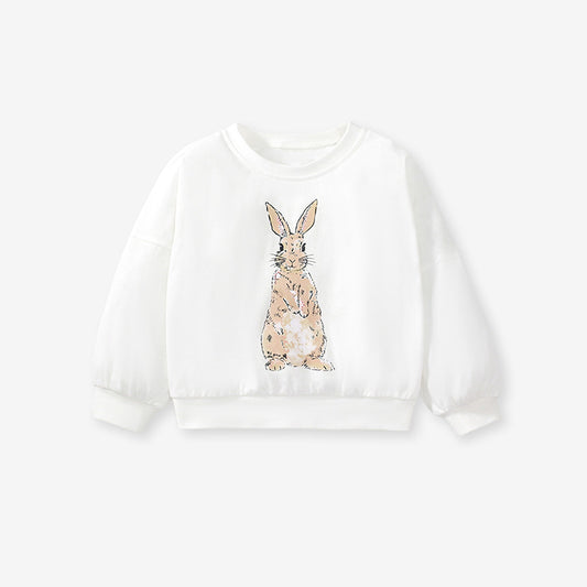 Long Sleeve Girls T-Shirt Cute Animal Children's T-Shirt Pure Cotton Children's Clothes