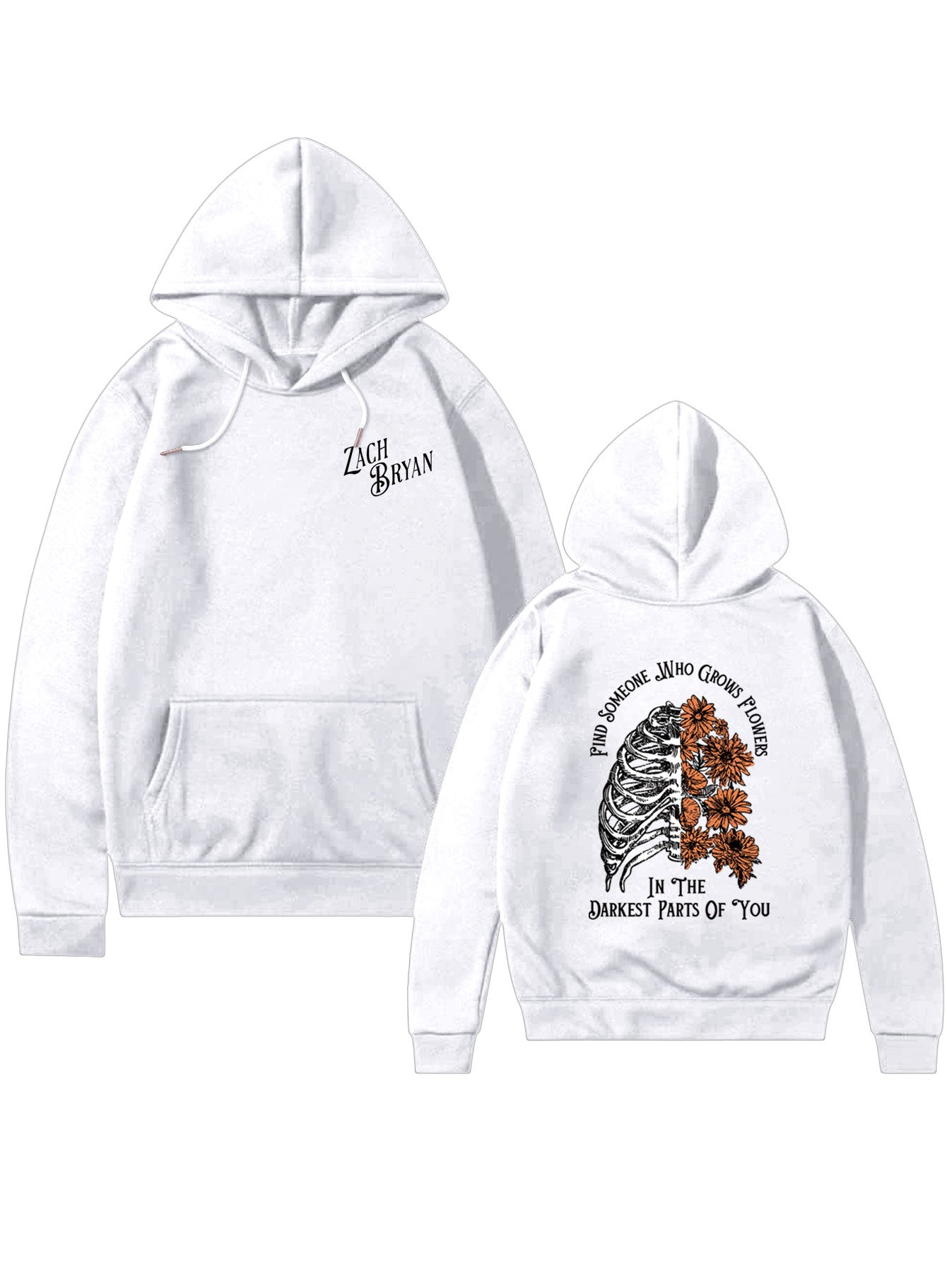 Fashion Print Find Someone Who Grows A Half-Floral Hoodie