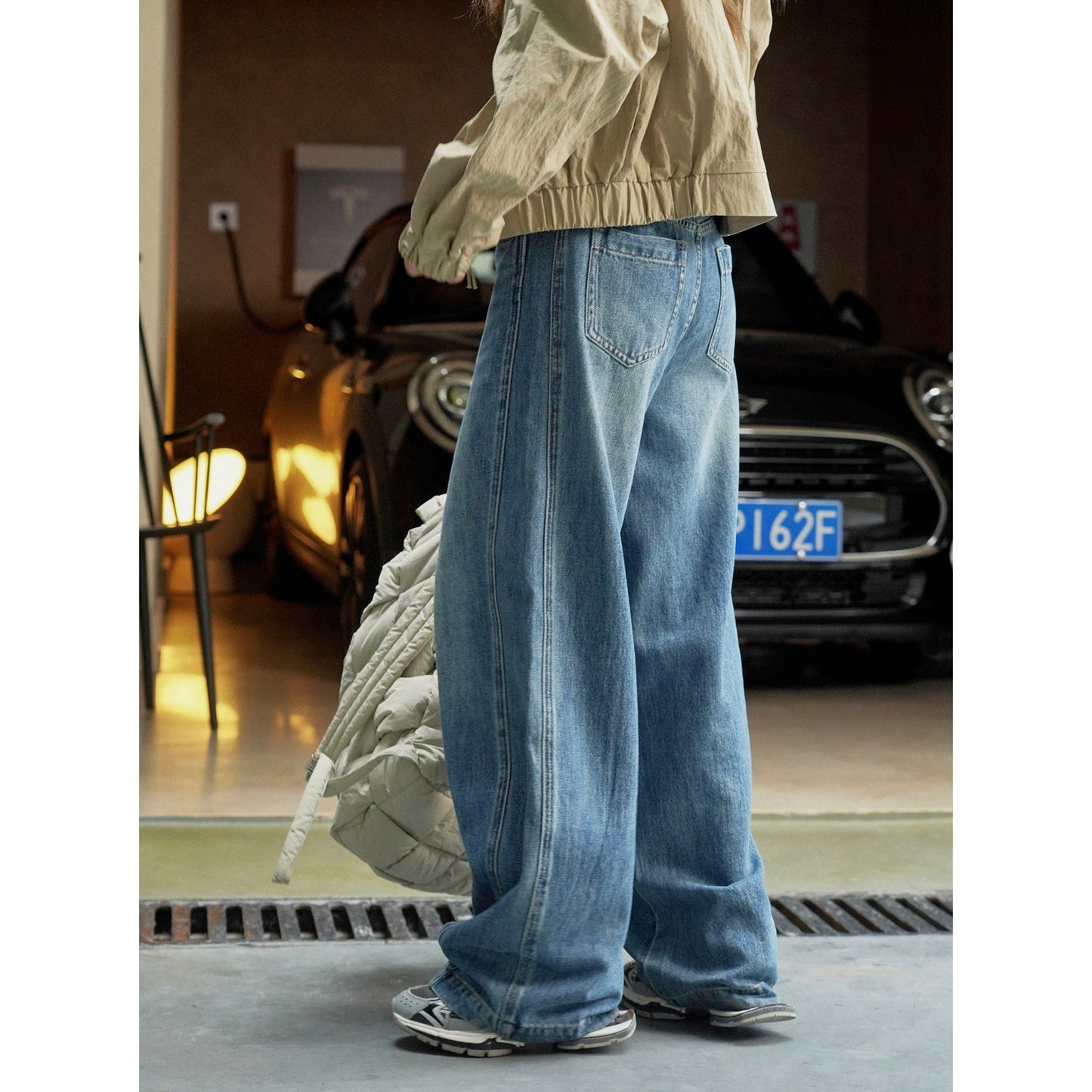 Early Autumn New Version Of The Retro Trend Fashionable Wide Leg Jeans High Waist Loose Slim Casual Pants Women
