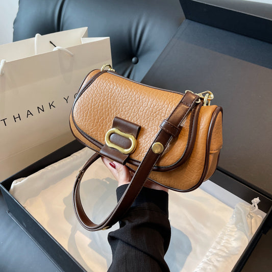 Niche Underarm Bag Female New High-Grade Texture Color Contrast Shoulder Bag Simple Single Shoulder Crossbody Bag For Women
