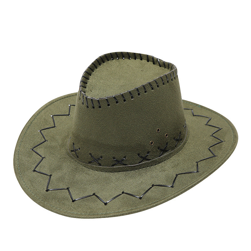 Western Cowboy Hat Male Summer Outdoor Sun Hat Grassland Mongolian Hat Knight Hat Travel Hat Stage Prop Hat Woman