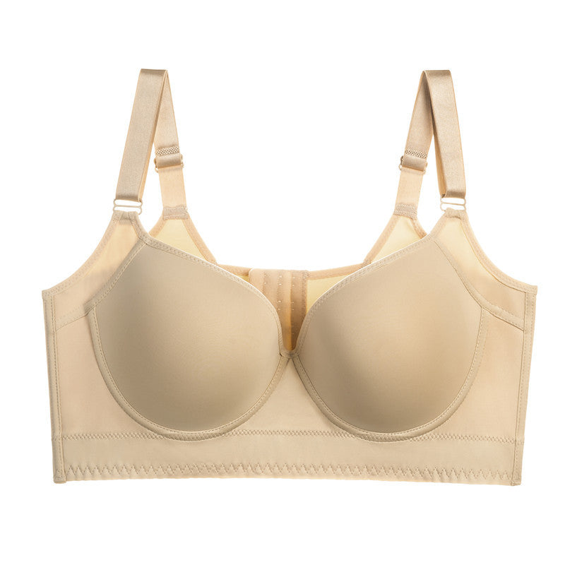 Plus-Size Smooth Sexy Underwear Women Pull Up A Pair Of Anti-Sag Underwire Bra Deep V Bra