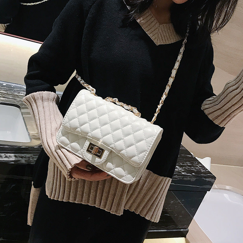 Bag Woman New Fashion Version Ringer Chain Bag Single Shoulder Oblique Cross Bag Female Bag All Match Small Square Bag