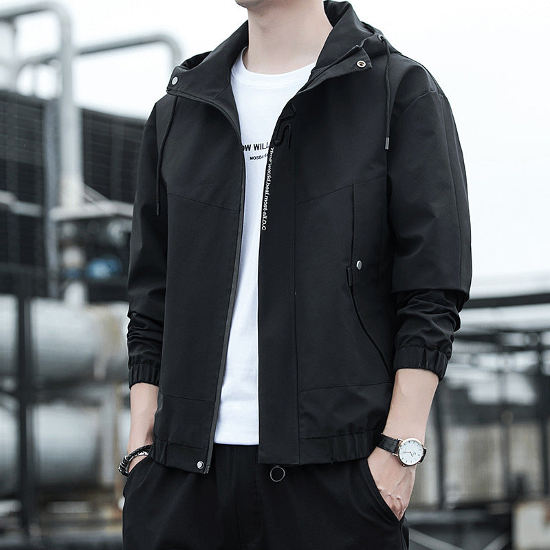 Men's Coat Spring And Autumn Casual Winter Coat Top Spring New Tooling Clothes Stand Collar Jacket