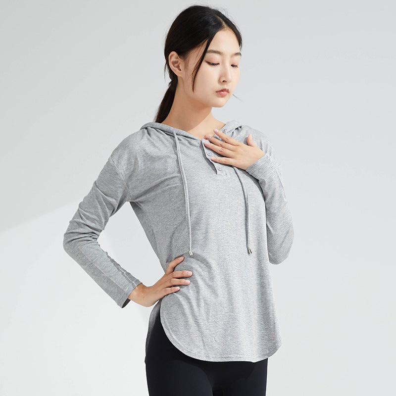 Quick Dry Yoga Fitness Sports Hoodie T-Shirt Body Clothing Thin Yoga Top Long Sleeve Yoga Wear Fitness Wear