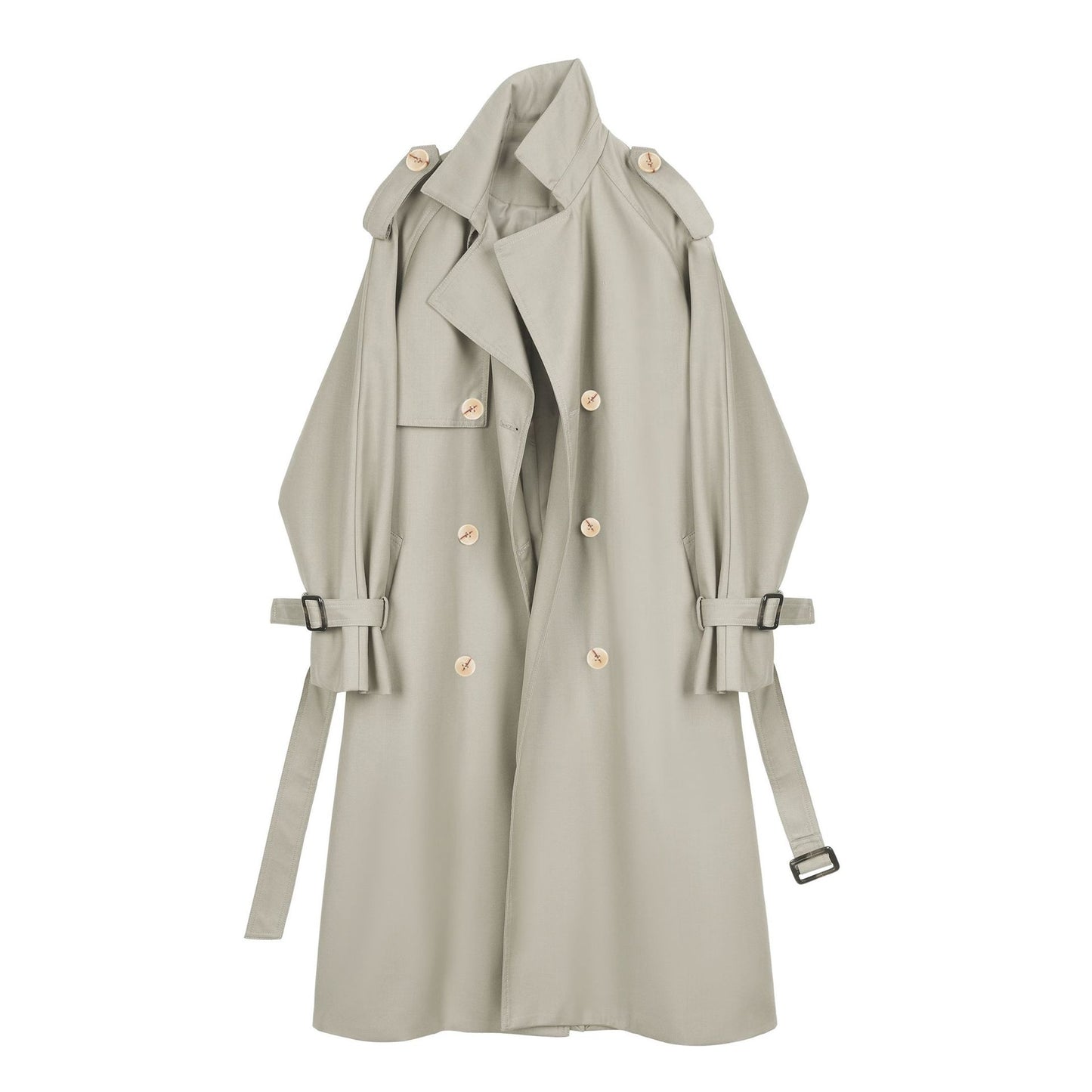 Fashion Khaki Trench Coat Women Spring And Autumn New Korean Version Of Long Coat Draping Casual Coat Tide