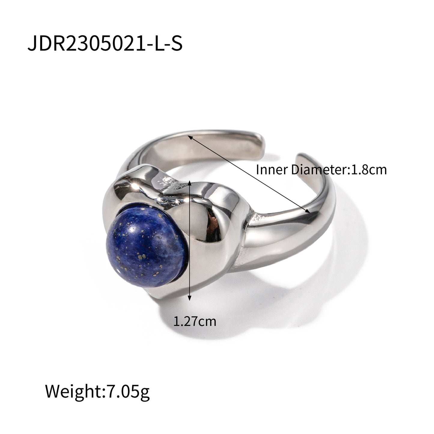 5pcs New Fashion Gold-Plated Stainless Steel 18K Gold Stainless Steel Tiger Eye Stone Love Ring Fashion Jewelry