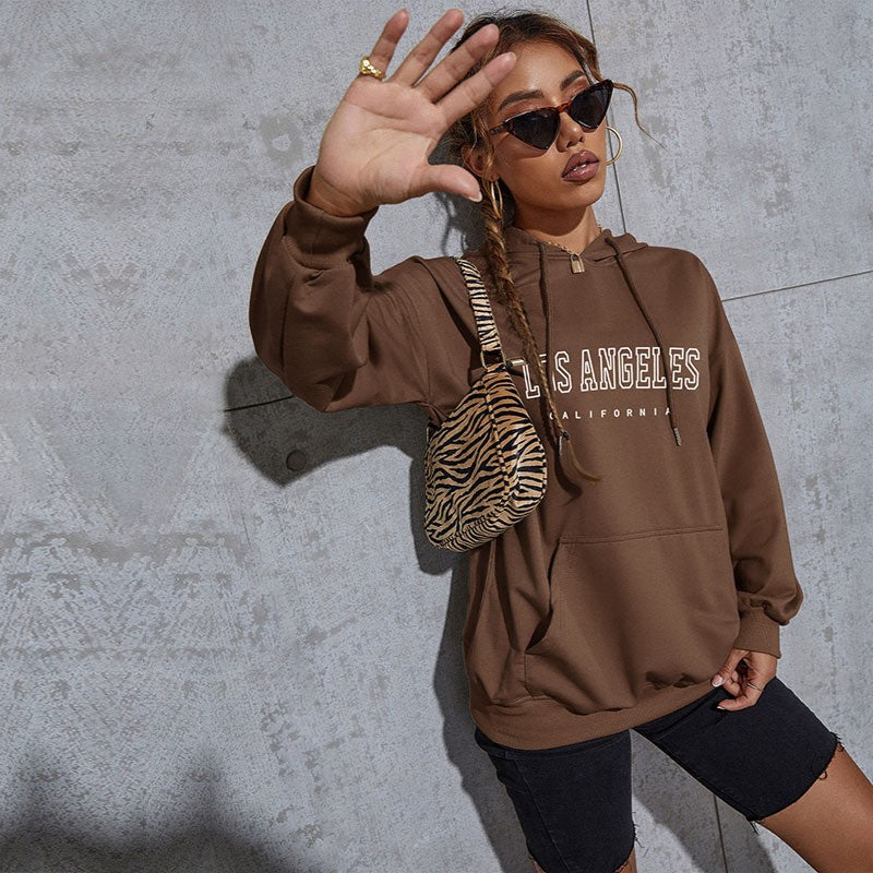 Fashion Autumn And Winter Leisure Sports Hoodie Southeast Asia Women's Letter Printed Hoodie