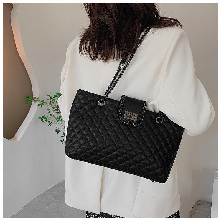 High-Grade Big Bag New Fashion Light Luxury Women's Bag Shoulder Bag Large Capacity Commuter Tote Bag