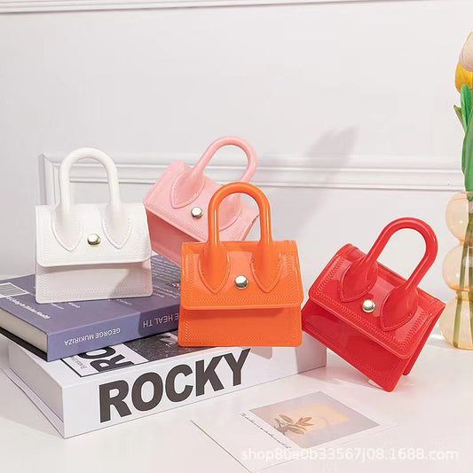 Summer New Portable Jelly Bag Mini Mouth Red Envelope Pvc Chain Bag Women's Crossbody Bag Women's Shoulder Bag