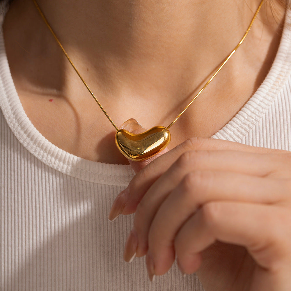 5pcs Hip Hop Cold Titanium Steel Snake Bone Chain Necklace Women's Clavicle Chain 18K Gold-Plated Stainless Steel Snake Bone Chain Pendant Necklace