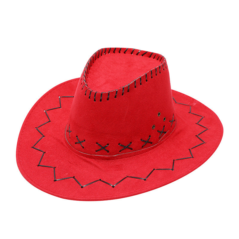 Western Cowboy Hat Male Summer Outdoor Sun Hat Grassland Mongolian Hat Knight Hat Travel Hat Stage Prop Hat Woman