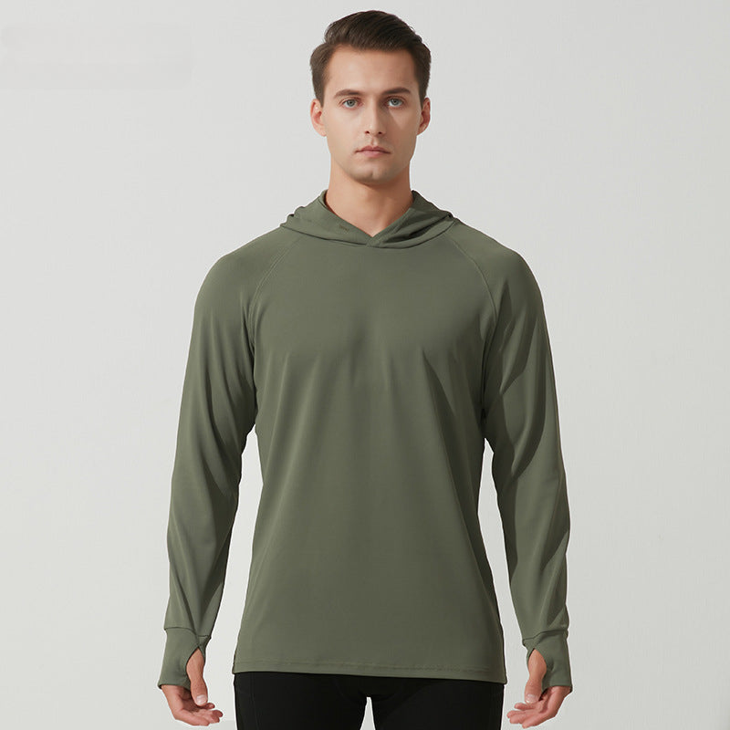 Outdoor Leisure Sports Top Men's New Fall Thumb Hole Loose Hoodie Coat Running Fitness Hoodie