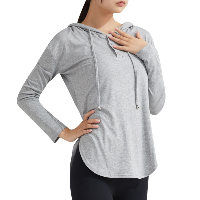 Quick Dry Yoga Fitness Sports Hoodie T-Shirt Body Clothing Thin Yoga Top Long Sleeve Yoga Wear Fitness Wear