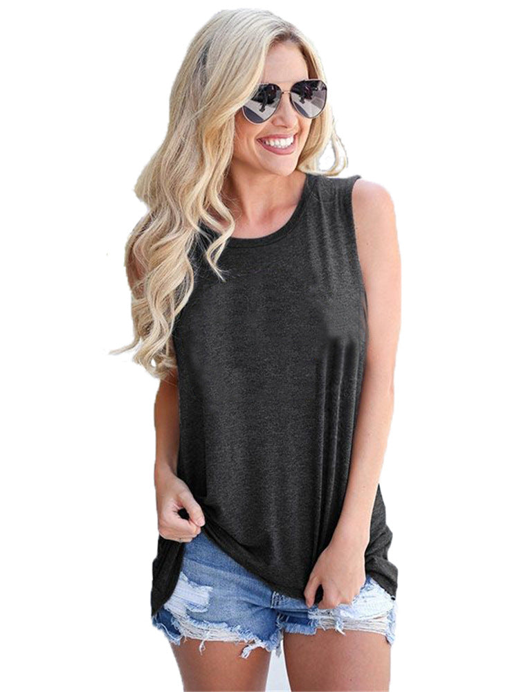 Summer Women's Fashion Loose Plus Size T-Shirt Summer Sexy Vest