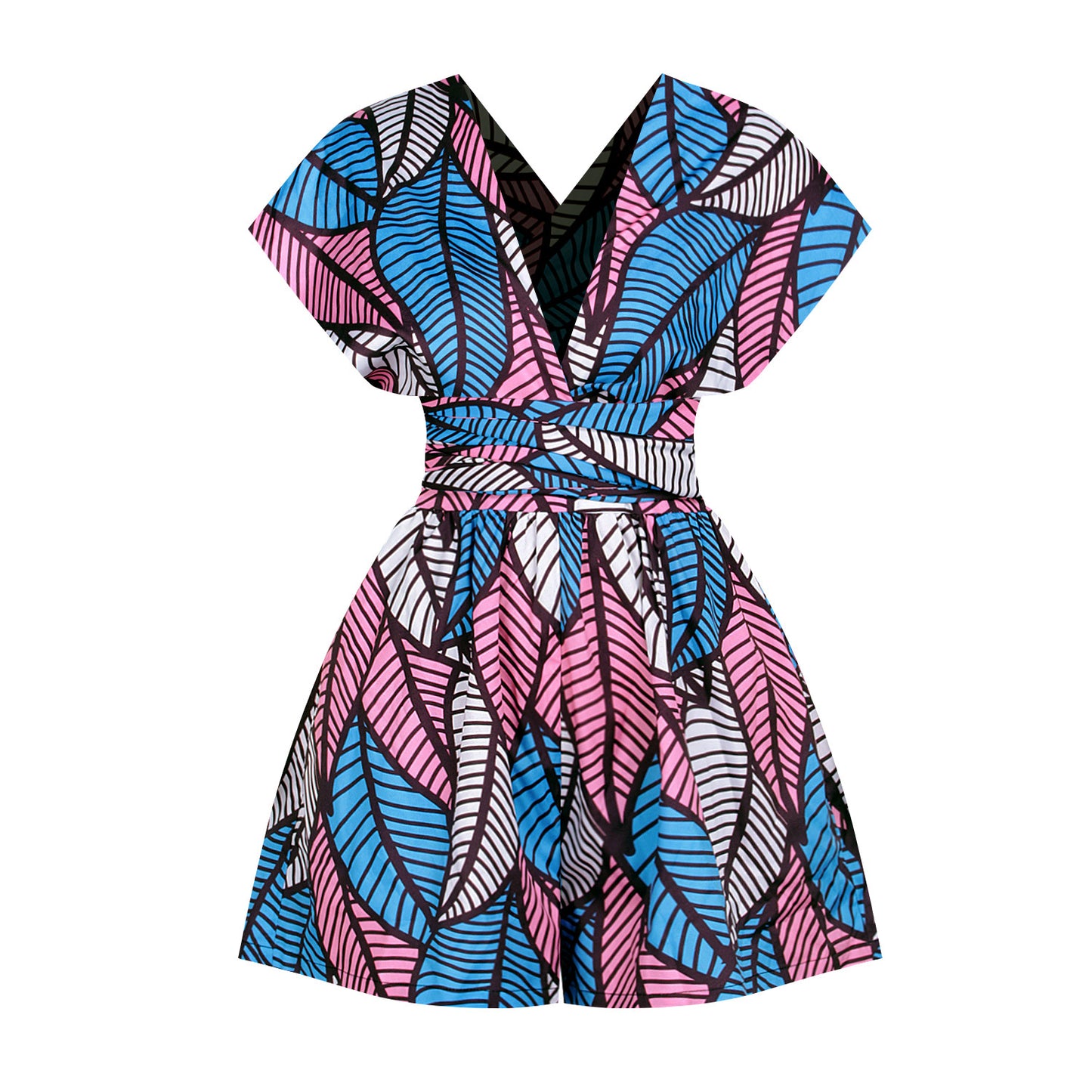 Digital Print Diy Multi-Wear One-Piece Shorts Indonesian Fashion Casual Loose Culottes