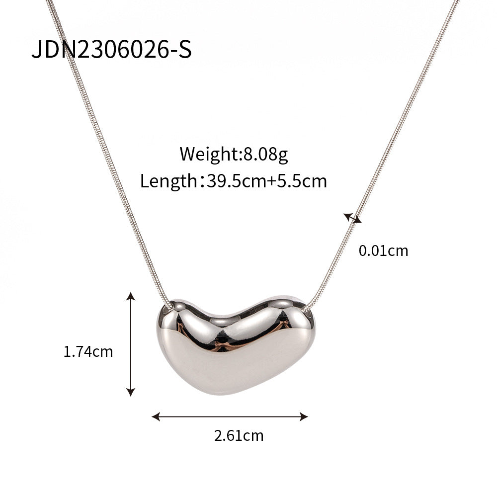 5pcs Hip Hop Cold Titanium Steel Snake Bone Chain Necklace Women's Clavicle Chain 18K Gold-Plated Stainless Steel Snake Bone Chain Pendant Necklace