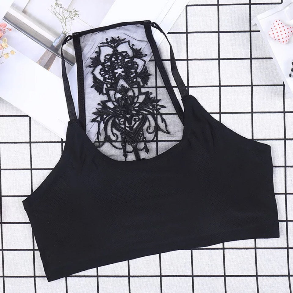 Lace Sexy Bralette Breast Wrap Women's Vest Mesh Flower Harness