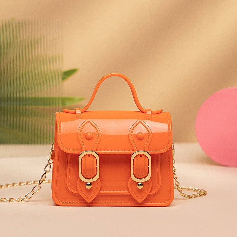 Summer New Jelly Bag Mini Cambridge Bag Pvc Chain Bag Women's Shoulder Bag Children'S Crossbody Bag