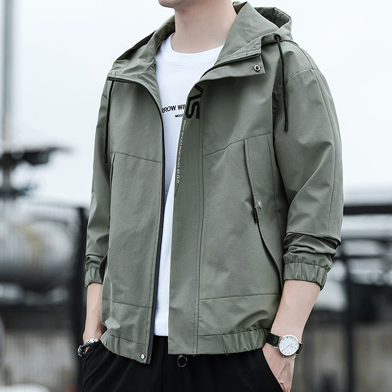 Men's Coat Spring And Autumn Casual Winter Coat Top Spring New Tooling Clothes Stand Collar Jacket