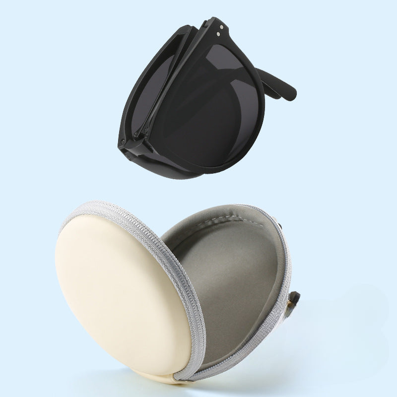 5 pairs UV400 Uv Sunscreen Sunglasses For Men Convenient Oval Frame Sunshade Folding Sunglasses For Women Polarizer