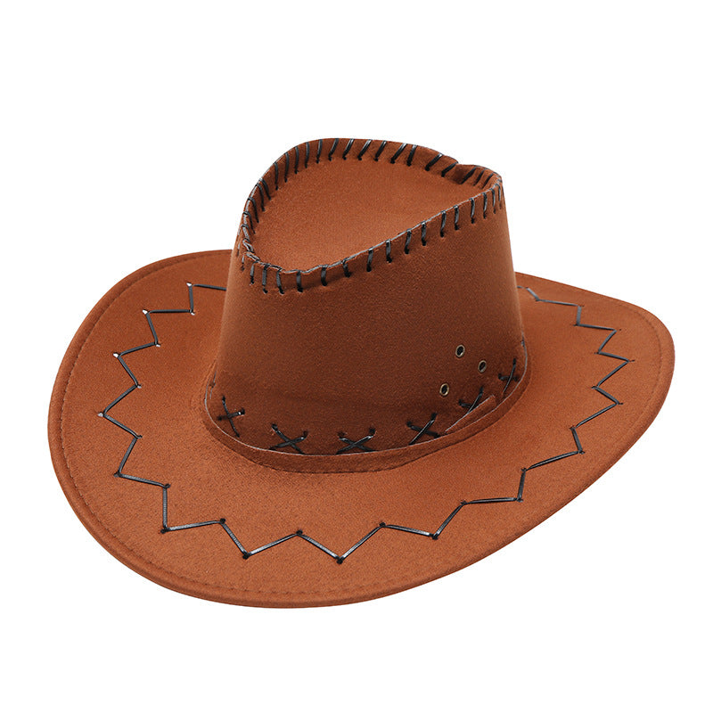 Western Cowboy Hat Male Summer Outdoor Sun Hat Grassland Mongolian Hat Knight Hat Travel Hat Stage Prop Hat Woman