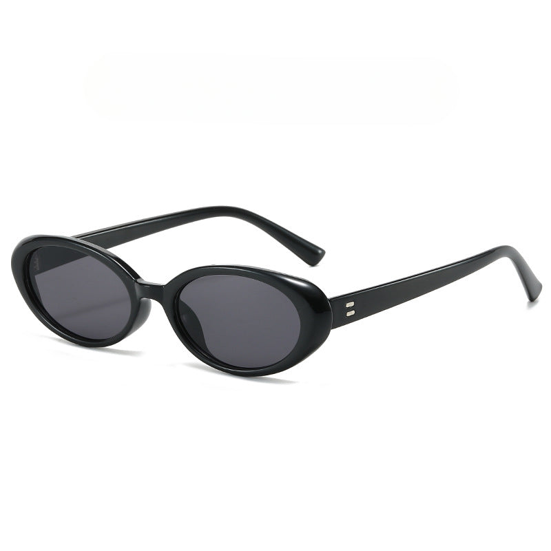 5 pairs Uv Protection Retro Oval Small Frame Sunglasses Women's Trend Hot Sunglasses