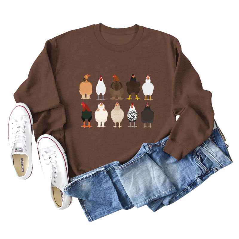 Chicken Print Thanksgiving Fashion Long Sleeve Ebay Plus Size Hoodie