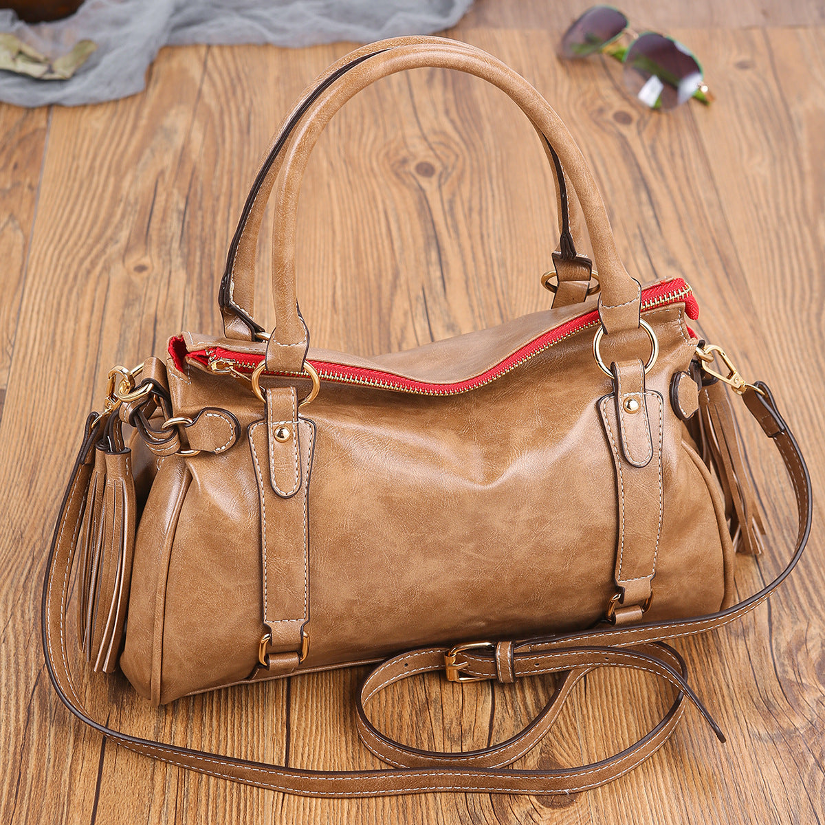 Retro Soft Touch Hand Bill Shoulder Crossbody Women's Bag Multi-Color For