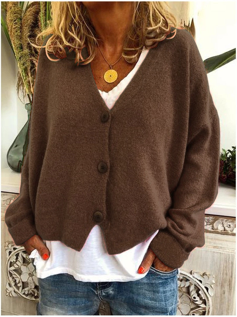 Women's Autumn And Winter Casual Loose Sweater Knitted Cardigan