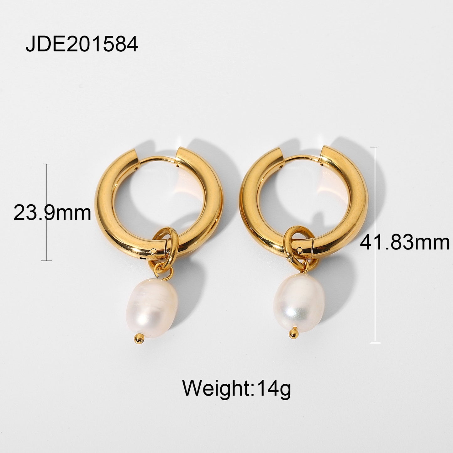 5pcs Stainless Steel Earrings Stone Stainless Steel 18K Gold Pendant Earrings Pendant
