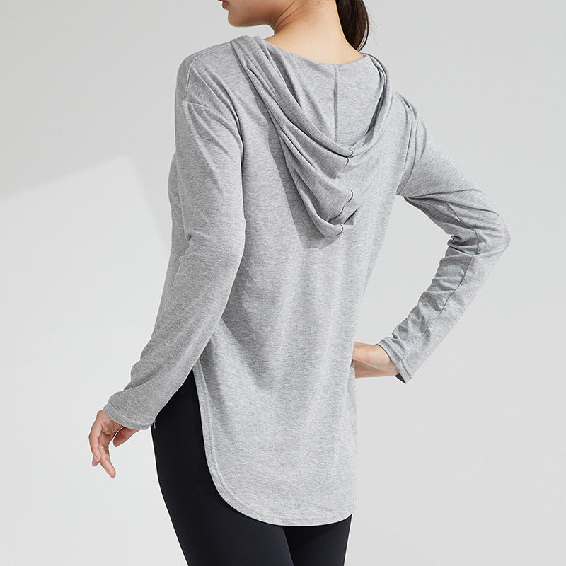 Quick Dry Yoga Fitness Sports Hoodie T-Shirt Body Clothing Thin Yoga Top Long Sleeve Yoga Wear Fitness Wear