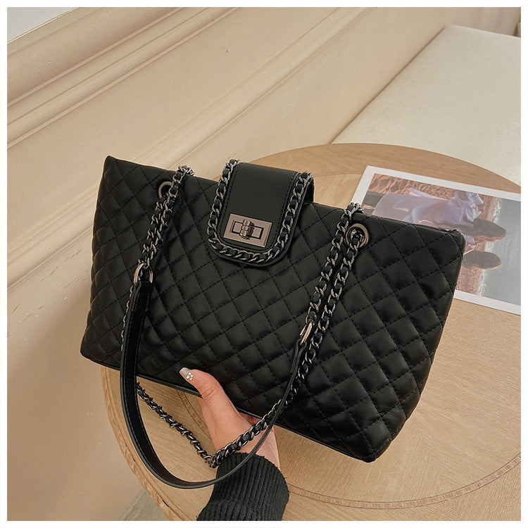 High-Grade Big Bag New Fashion Light Luxury Women's Bag Shoulder Bag Large Capacity Commuter Tote Bag
