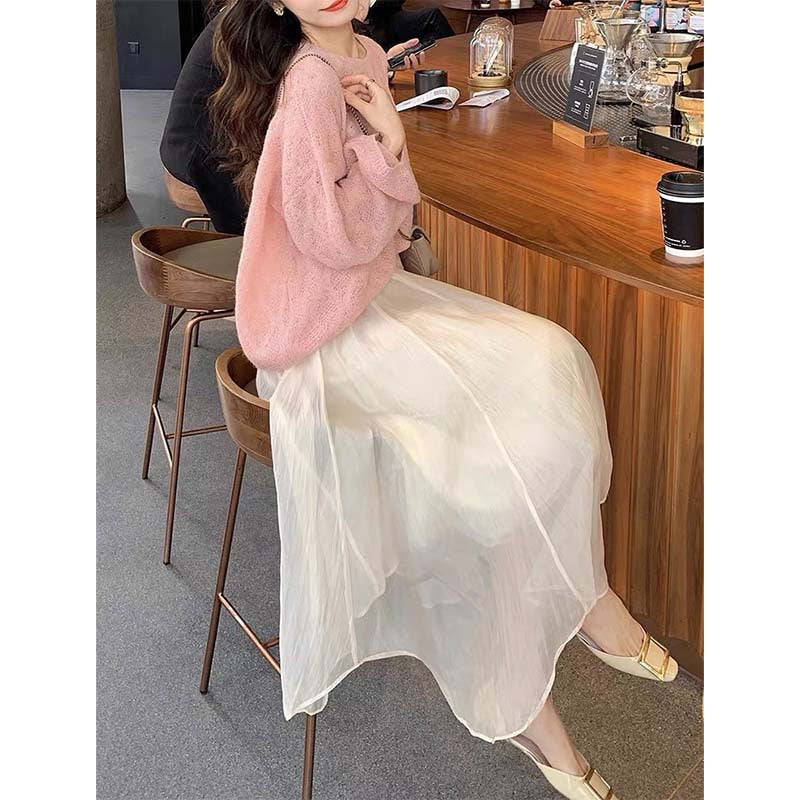 Half Skirt Female Summer Design Sense Small Gauze Skirt Super Fairy Irregular High Waist Half Skirt Small Man Everything
