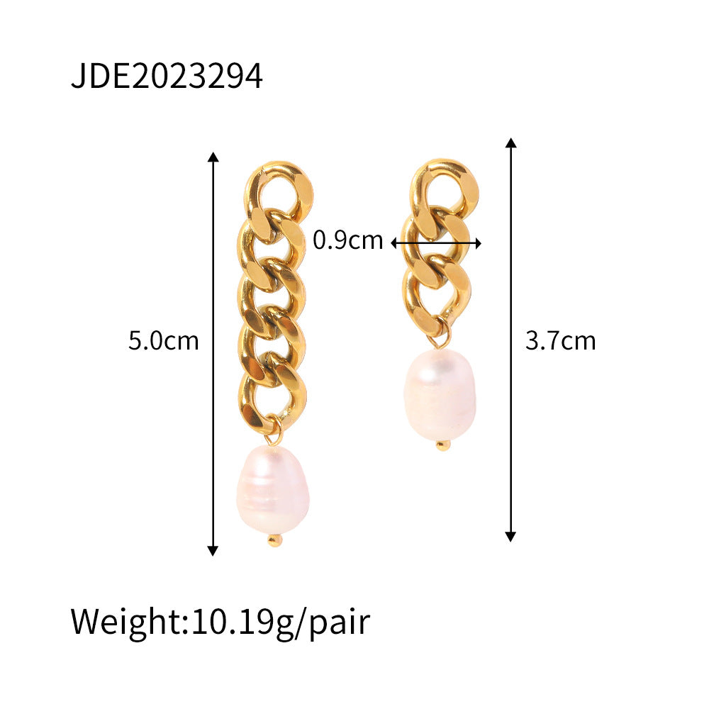 5pcs Simple Design Earrings Light Pearl Light Luxury Earrings Stud Earrings Women's Design Earrings