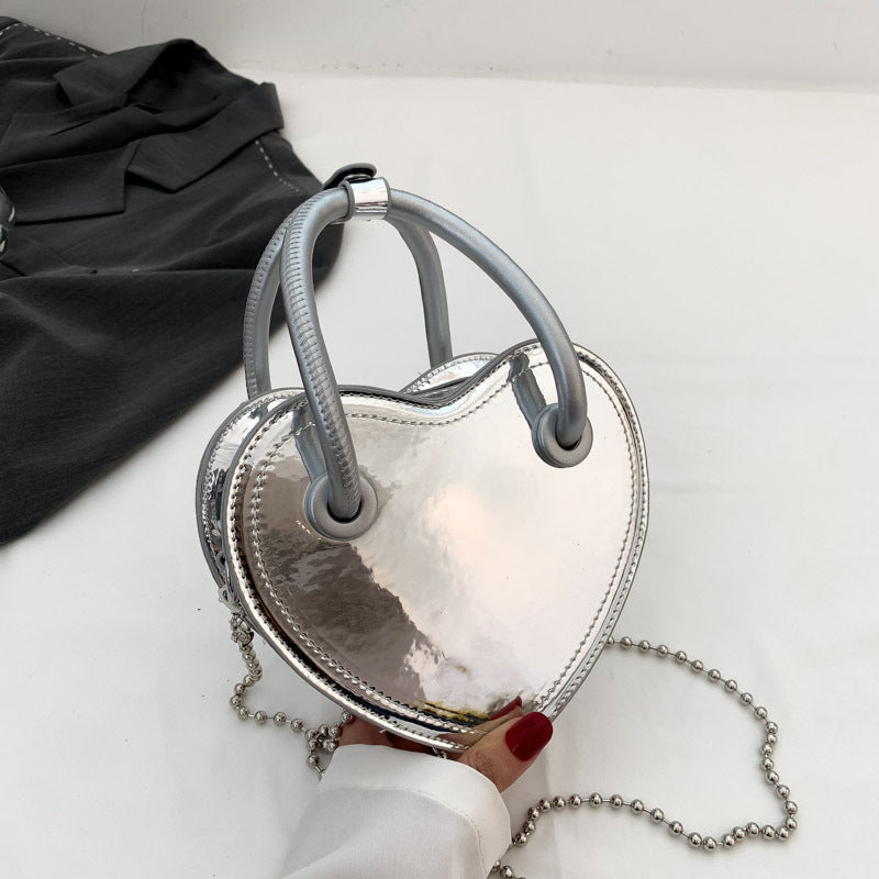 Fashion Personality Handbag New Girl Love Chain Shoulder Bag Creative  Mobile Phone Bag