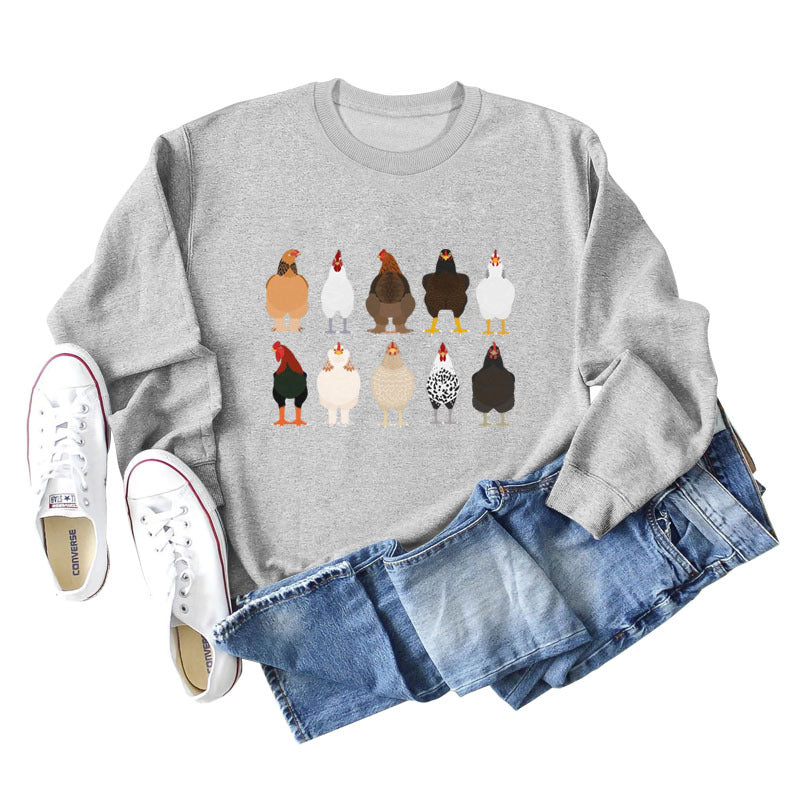 Chicken Print Thanksgiving Fashion Long Sleeve Ebay Plus Size Hoodie