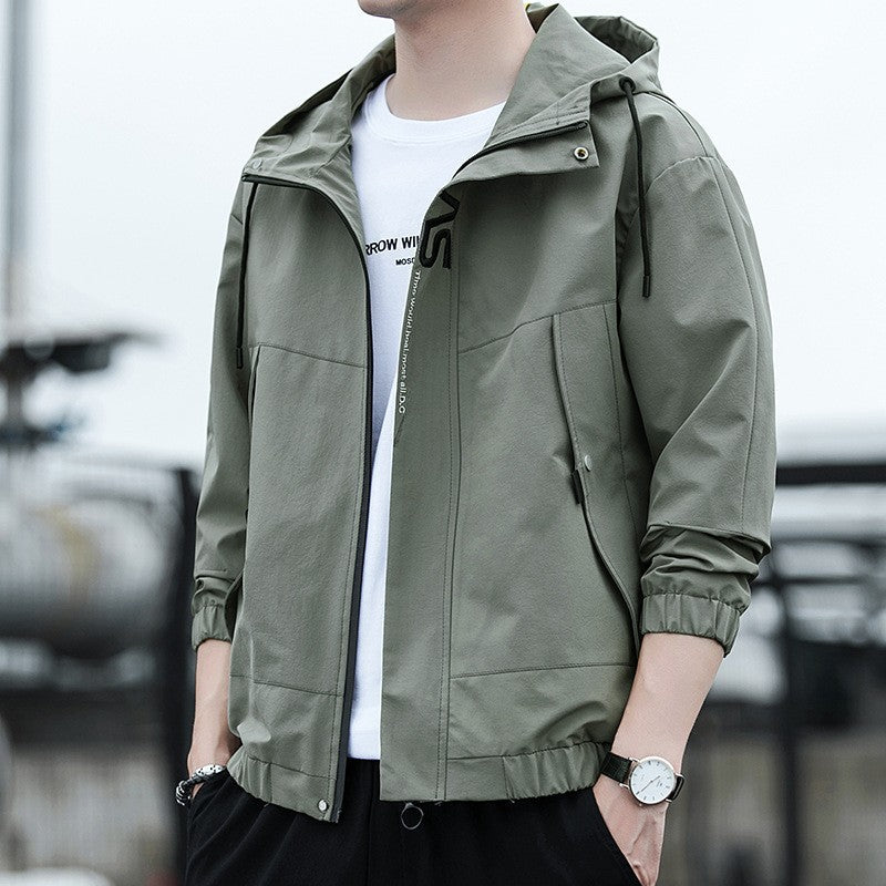 Men's Coat Spring And Autumn Casual Winter Coat Top Spring New Tooling Clothes Stand Collar Jacket