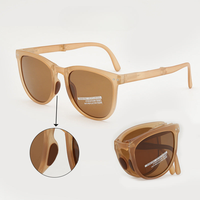 5 pairs UV400 Uv Sunscreen Sunglasses For Men Convenient Oval Frame Sunshade Folding Sunglasses For Women Polarizer