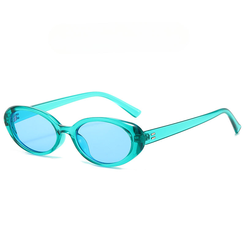 5 pairs Uv Protection Retro Oval Small Frame Sunglasses Women's Trend Hot Sunglasses