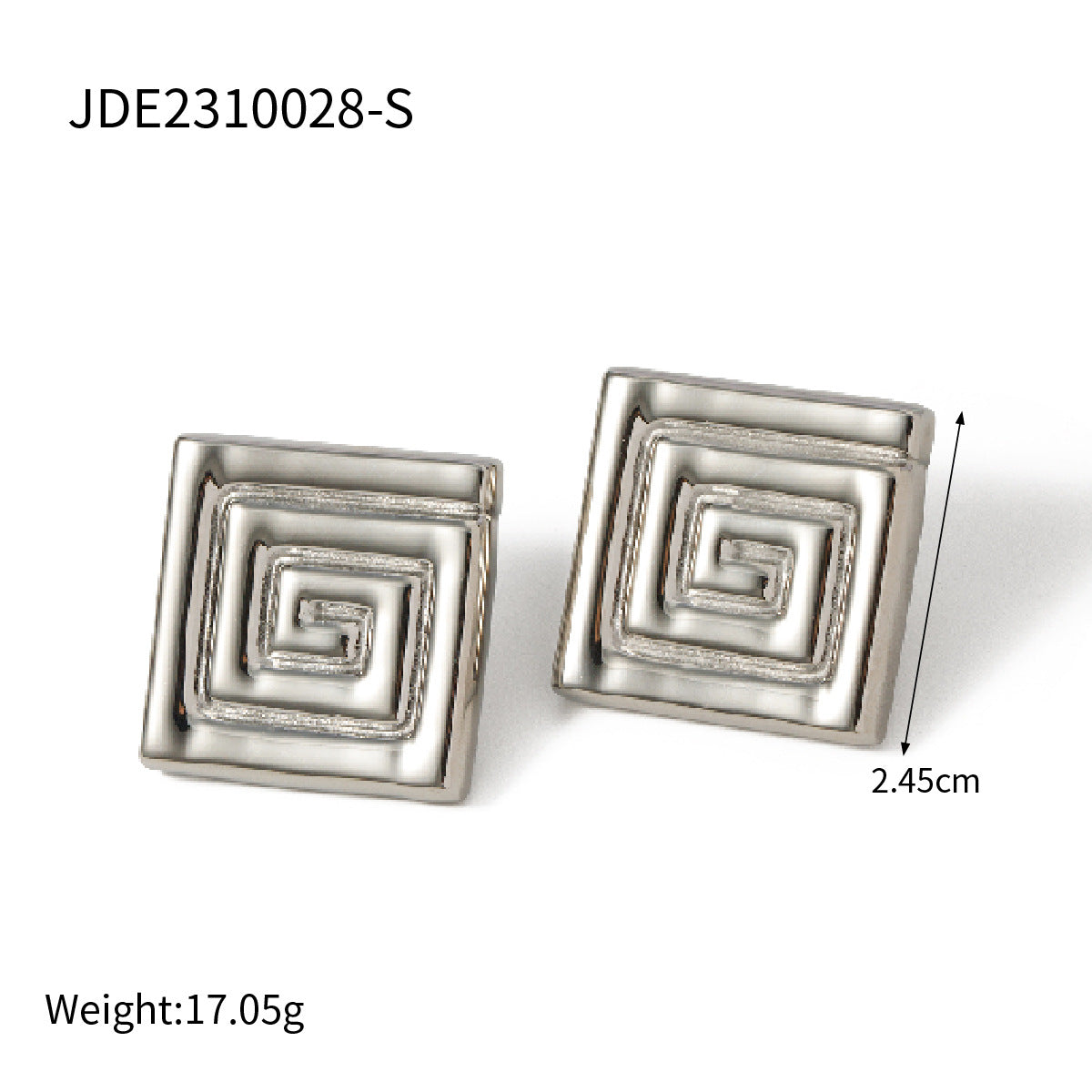 5pcs Titanium Steel 18K Gold Stainless Steel Corrugated Small Earrings Earrings Stud New Stylish Design Earrings